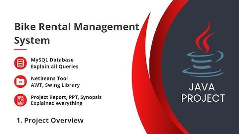 1. Bike Rental Management System Java project | NetBeans MySQL Database step by step | Java Project