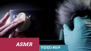 ASMR Intense Binaural Ear Latex Gloves Touching and Fluffy Windscreen ,Massage you Brain-No talking