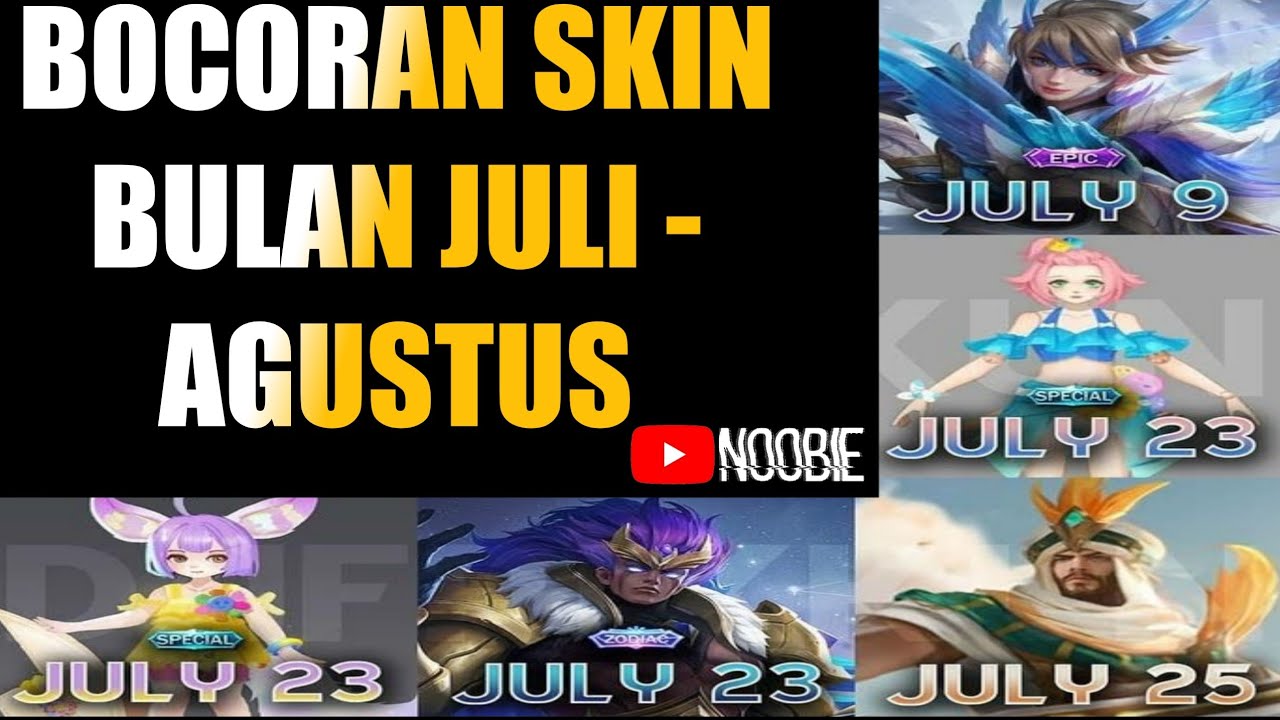 UPCOMING SKIN MOBILE LEGENDS YANG AKAN RILIS BULAN JULI - AGUSTUS 2020