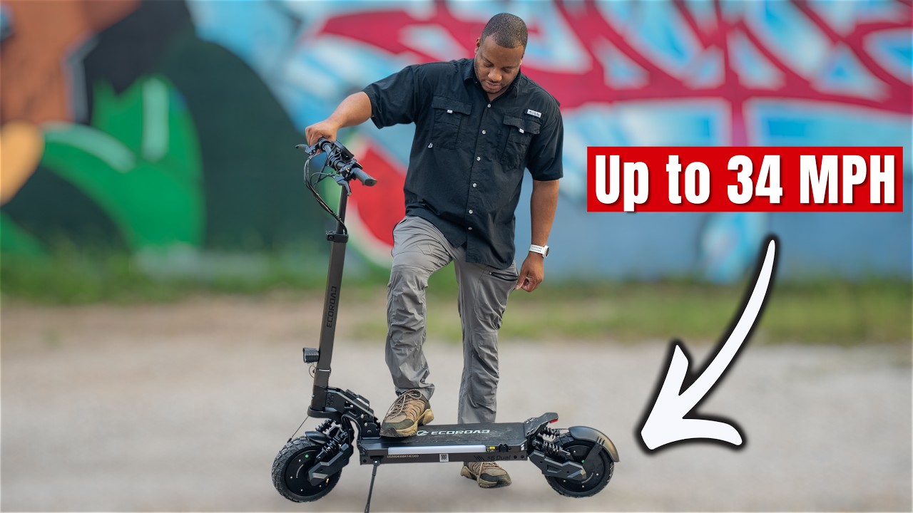 34 MPH Dual Motor Electric Scooter Under $700 - Ecoroad ES6 Dual Review