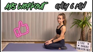 ABS WORKOUT - ONLY 6 MIN 😱😱 ❤️🖤 Bauchmuskel Training in nur 6 Minuten 😱😱 ❤️🖤
