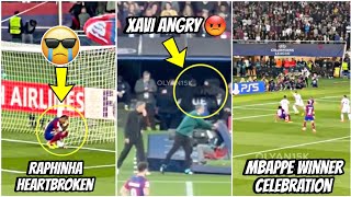 😭Rafinha hits the ground from heartbreak and Xavi threw his jacket at players corridor REACTIONS