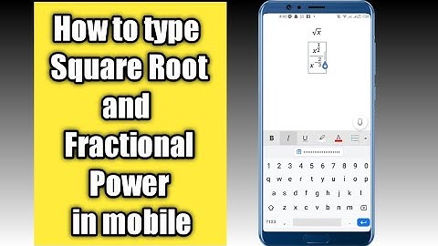 How to type square root in mobile || How to type Maths Formulas in mobile