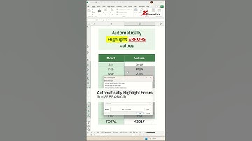 Automatically Highlight Errors in Excel - Excel Tips and Tricks