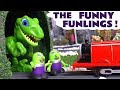Funny Funlings Dinosaur Prank toy stories with Thomas and Friends toy trains & Cars McQueen TT4U