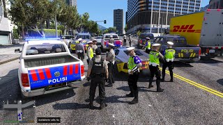 Polisi Kejar Kejaran Dengan Pembalap Liar Di Jalan Raya! GTA 5 Mod Polisi Indonesia screenshot 1