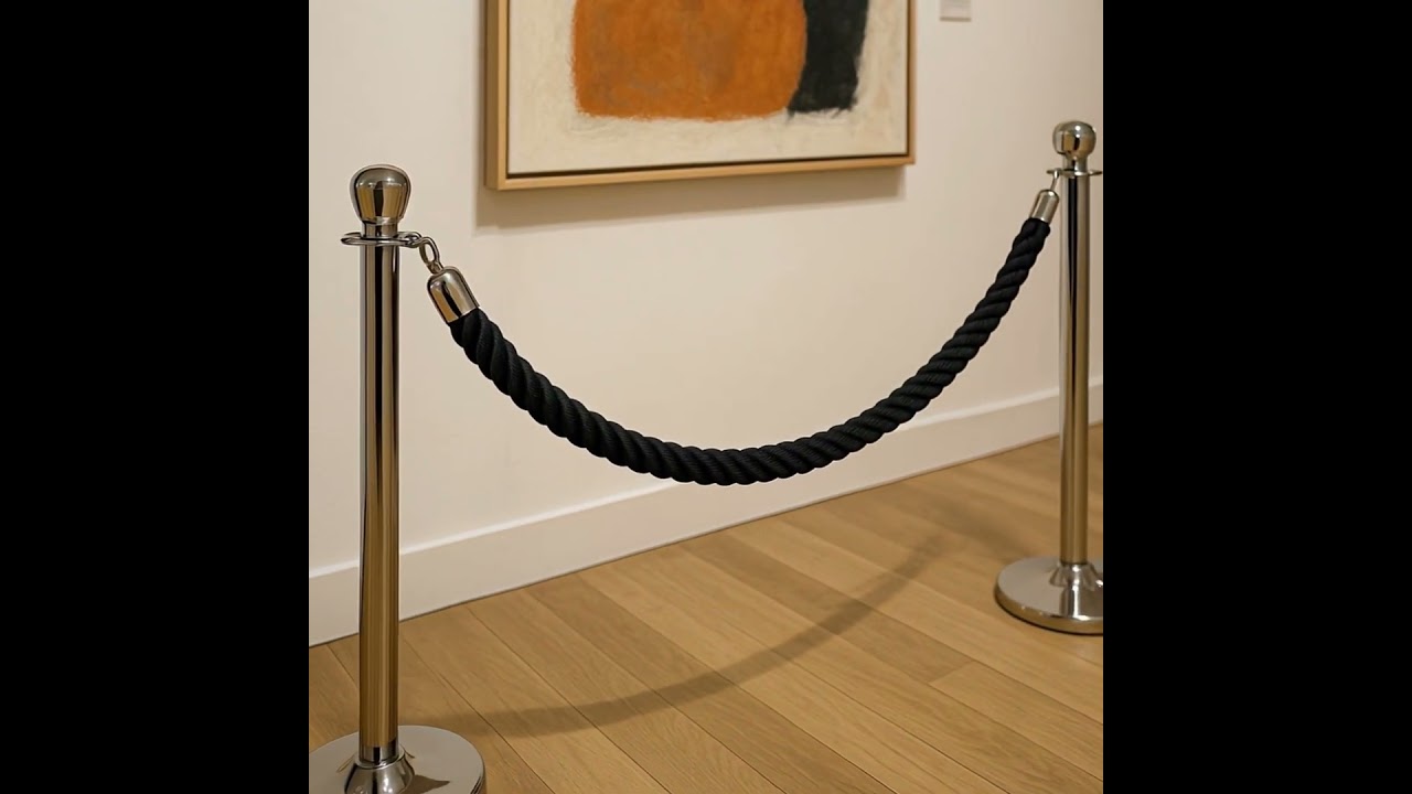 Black Braided Ropes with Silver Tip