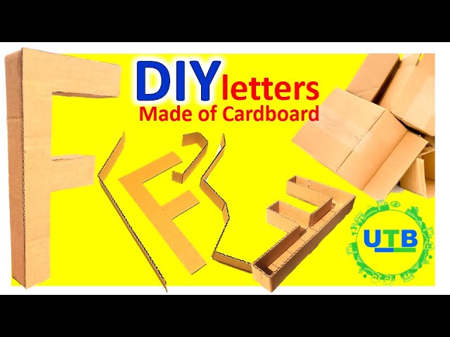 how to make 3d letters out of cardboard, how to make letter box,3d