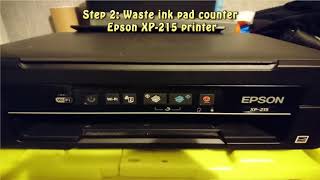 Reset Epson XP 215 Waste Ink Pad - YouTube