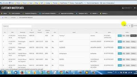 Interfacing Master Customer SAP in Web Application With PHP