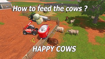 Farming Simulator 17 : How to feed the cows? Happy Cows!!! in Estancia Lapacho Map -Platinum Edition
