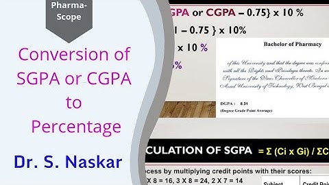 How to calculate % marks from Grade point(हिंदी) | SGPA vs CGPA vs DGPA vs Percentage | Pharma-Scope