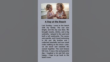 A Day at the Beach | Easy English Story for Listening and Reading Practice