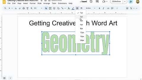 Using Word Art on Google Slides