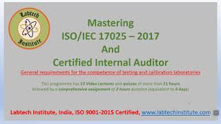 CERTIFIED INTERNAL AUDITOR TRAINING ON ISO IEC 17025 2017