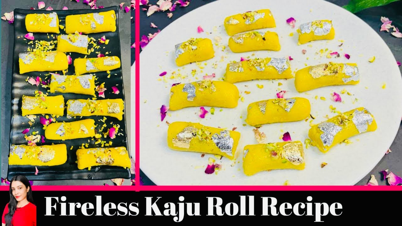 Fireless kaju roll recipe | Instant fireless recipe | Cook without fire ...