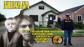 Kurt Cobain Childhood Home Memorial Park Aberdeen and Olympia Apartment in Washington