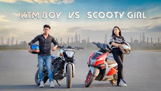 Ktm Boy Vs Scooty Girl | Nizamul Khan