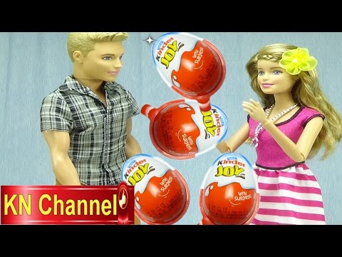 Đồ Chơi Trẻ Em Bé Na Bóc Trứng Bất Ngờ Kinder Egg Búp Bê Barbie Ken Surprise Kids Toys