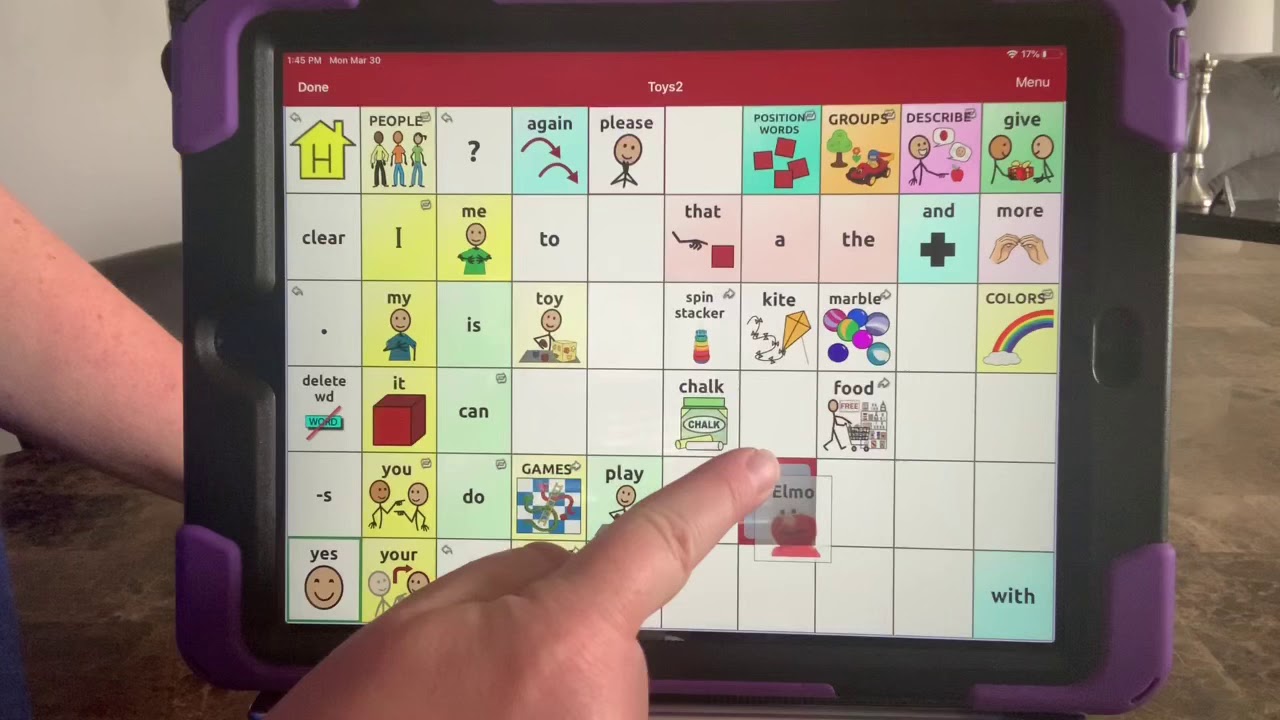 Editing in the Touch Chat App - YouTube