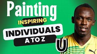 Painting Inspiring Individuals from A to Z: U is for... Usain Bolt