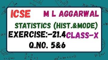 ICSE CHAPTER  : STATISTICS (HIST. MODE) EXERCISE  : 21.4 