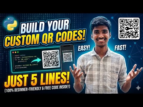 Build Custom QR Codes in 5 Lines! | Python Tutorial ⬛⬜