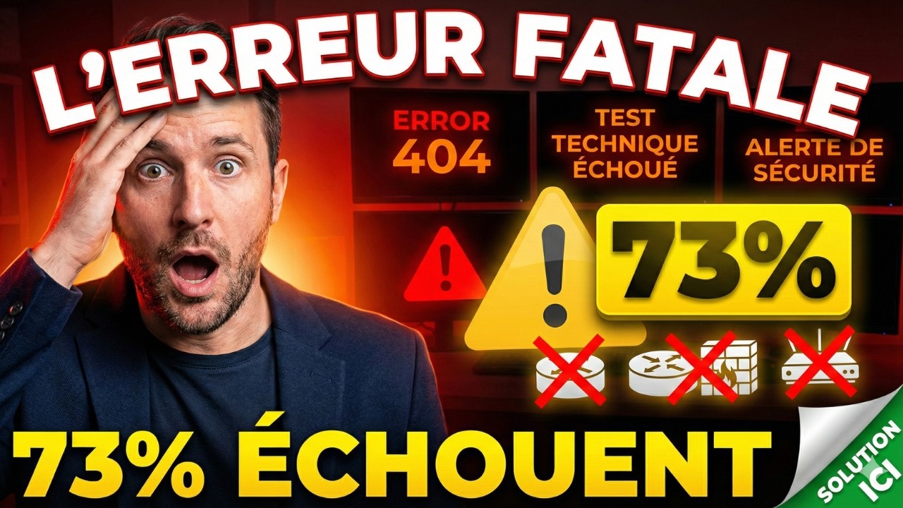 ⚠️ CYBERSÉCURITÉ : L'ERREUR FATALE de 73% des Reconvertis (+ Solution)
