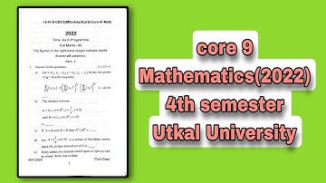[2022]+3-IV- semester - Sc. (H) - core - 9 - Mathematics 📒