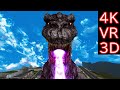 【MMD VR180】ゴジラ(Godzilla)  放射火炎(Atomic Breath)