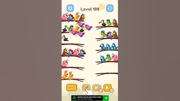 Bird Color Sort Puzzle Level 198 Solution
