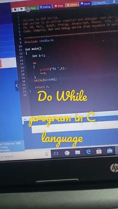 Do While Loop Program in C language - YouTube