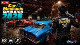 Day 1:Car Mechanic Simulator 2026 Demo LIVE | Realistic Car Repair Gameplay#carmechanicsimulator2026
