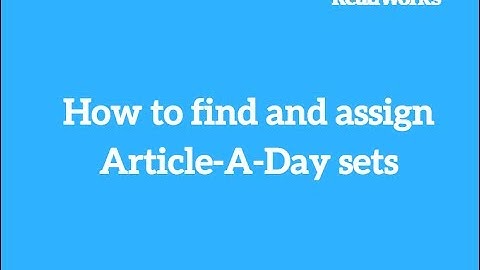 How to find and assign ReadWorks Article-A-Day sets