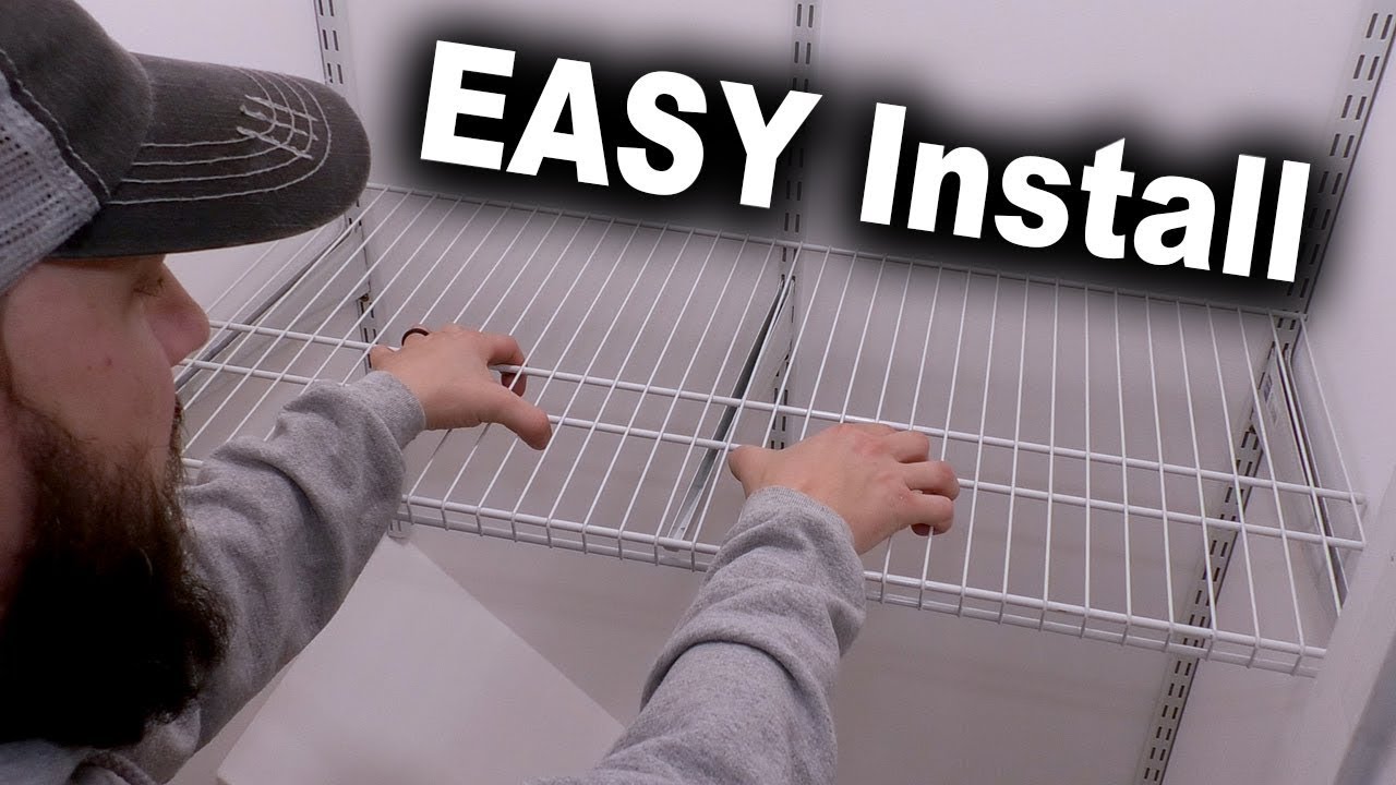 How To Install Adjustable Wire Shelving YouTube How To Install Adjustable Wire Shelving YouTube