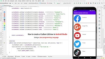 How to create a Custom Listview In 📱 Android Studio 📱? Using a Java programming language?