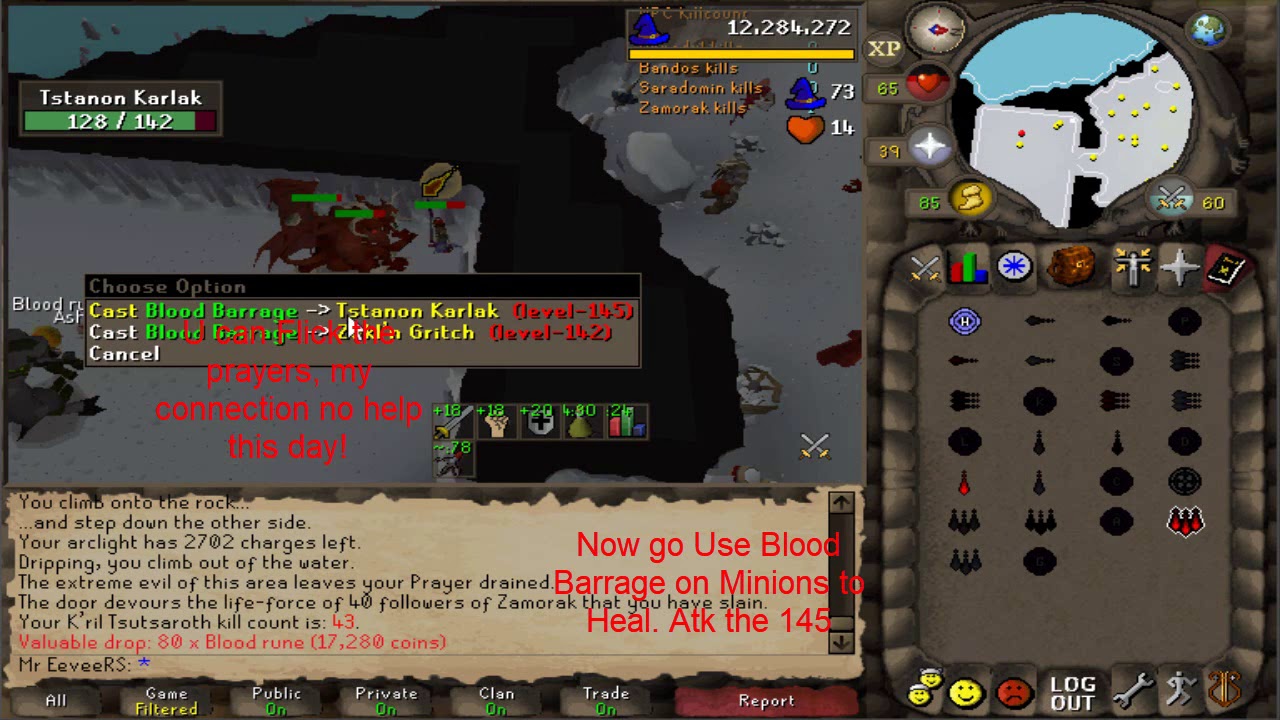 Fast Guide K'ril Tsutsaroth (Zammy) - Solo with Blood Barrage [10 per ...