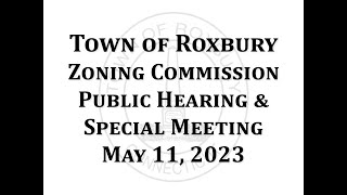 zoning commission - may 11, 2023 - public hearing & special meeting