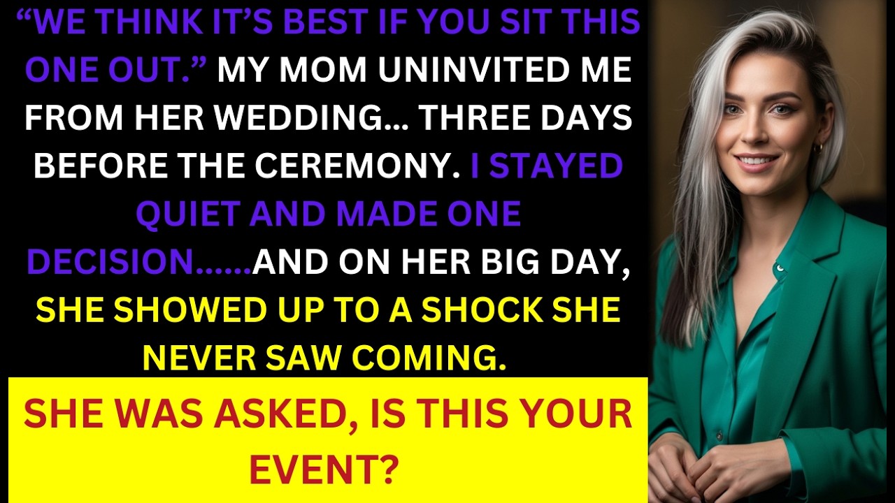 My Mom Uninvited Me From Her Wedding — Then the Venue Manager Asked for My Name