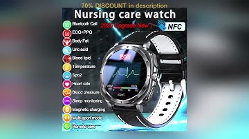A must-have product! 2025 Nursing Health Smart Watch Men ECG Heart Rate Uric Acid Blood fat Blood