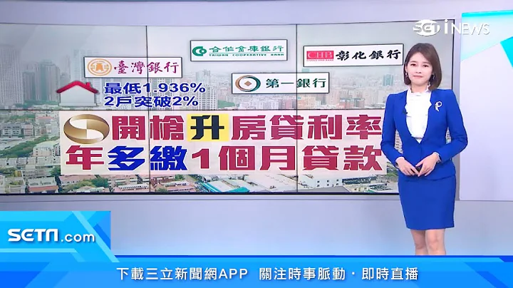 央行升息半码！房贷利率“地板价”逼近2%　贷款1000万1年就要多缴3万｜房地产新闻｜三立iNEWS廖婕妤 主播｜投资理财、财经新闻 都在94要赚钱 - 天天要闻