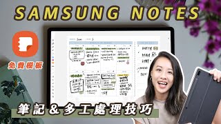 【免費模板】S Pen 超實用! Samsung Notes 教學 多工處理應用Samsung Galaxy Tab S8+