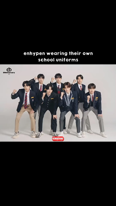 Enhypen wearing their own school uniforms #enhypen #jake #jungwon #heeseung #sunghoon #sunoo #jay