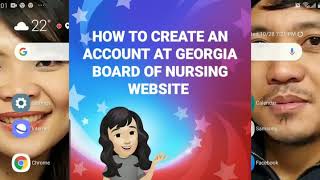CREATING AN ACCOUNT AT GEORGIA BOARD OF NURSING WEBSITE