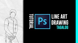 HOW TO DRAW A LINE USING ADOBE PHOTOSHOP CS6 TAGALOG FOR BEGINNER