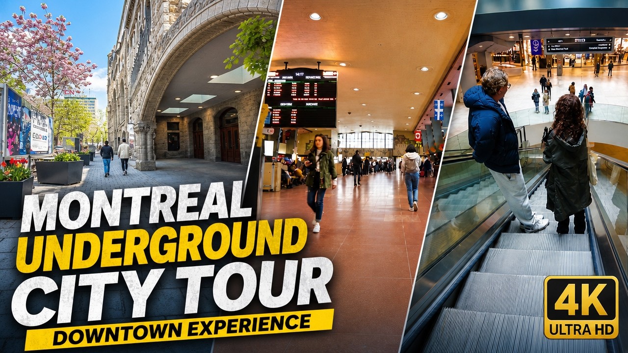 Montreal Underground City Tour | Downtown Centre Ville Walking ...