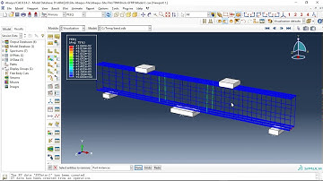 Simulation five points bending of the concrete beam in Abaqus