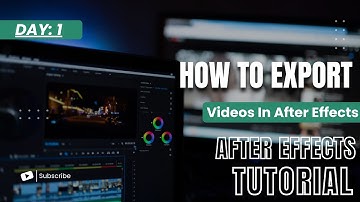 How to EXPORT VIDEO in After Effects