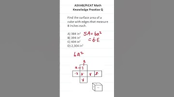 ASVAB/PiCAT Math Knowledge Practice Test Q: Surface Area #acetheasvab with #grammarhero #afqt