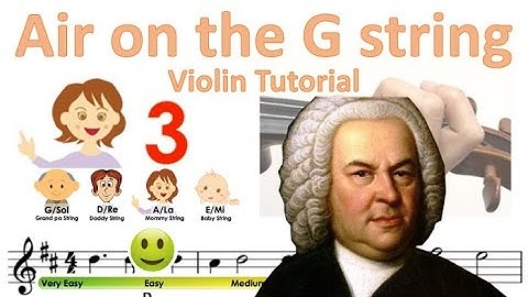 Air on the G string easy version sheet music and easy violin tutorial